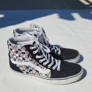Vans Ward Hi Butterfly Checkerboard Sneakers - Women’s 10